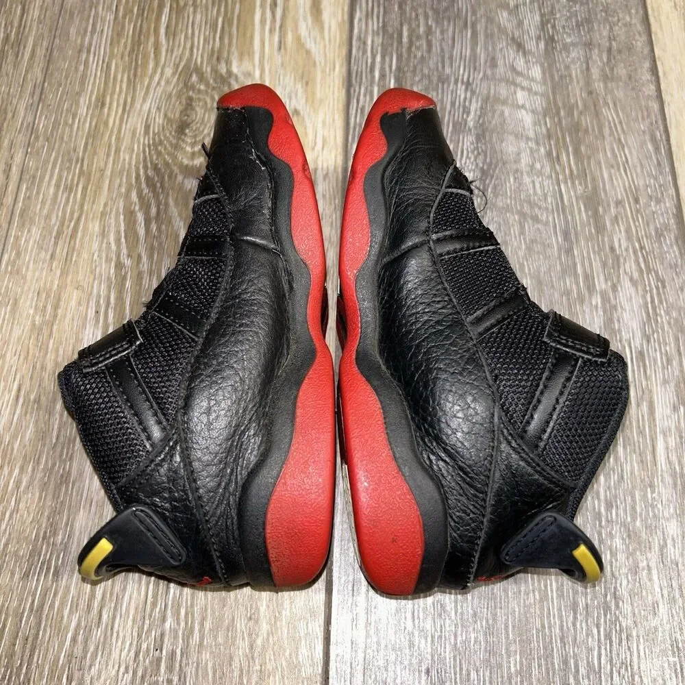 Nike Air Jordan 6 Rings Youth US Size 9C Black Red 323420-063 Sneaker Shoes